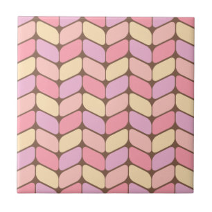 Azulejo De Cerâmica Sorvete de Retângulos Diagonais Vintage