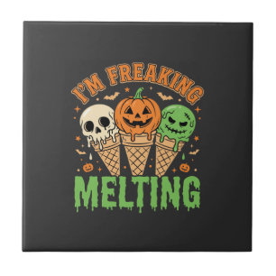 Azulejo De Cerâmica Sorvete Derretendo na Sexta-feira Santa do Hallowe