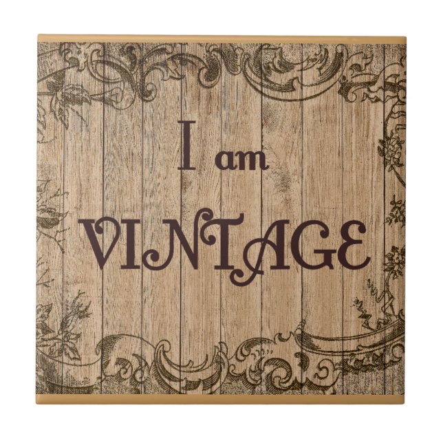 Azulejo De Cerâmica Sou Vintage (Frente)