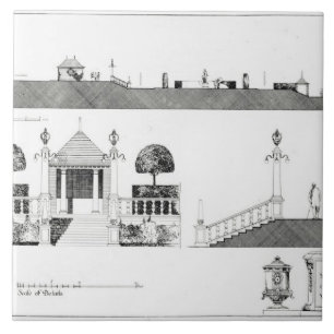 Azulejo De Cerâmica Southport: Seção e detalhes de terraço superior