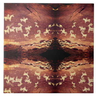 Azulejo De Cerâmica Southwest Petroglyph Ceramic Tile