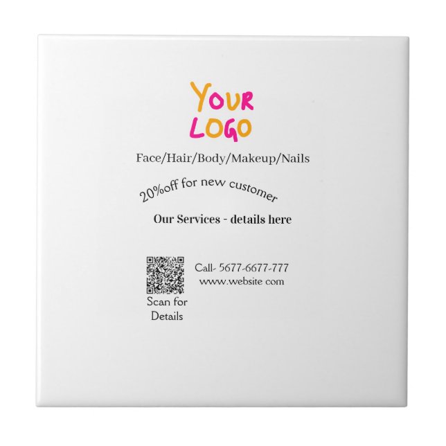 Azulejo De Cerâmica Spa massage salon discount offer services contact  (Frente)