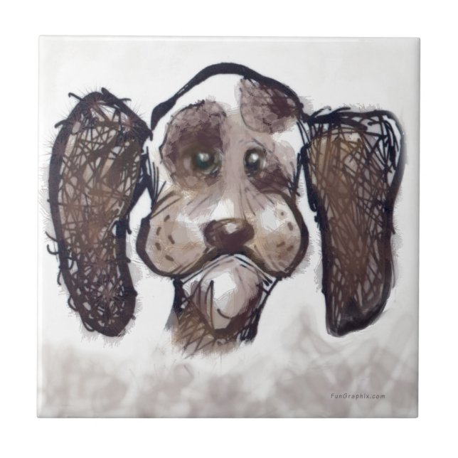 Azulejo De Cerâmica Spaniel (Frente)