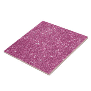 Azulejo De Cerâmica Sparkles do brilho do rosa quente