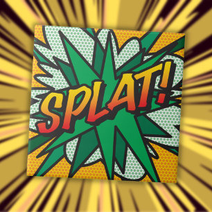 Azulejo De Cerâmica SPLAT Diversão Retro Quadrinho Pop Art