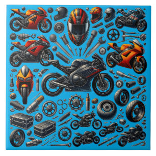 Azulejo De Cerâmica Sports Motorcycles: Speed and Performance
