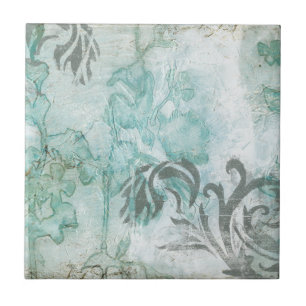 Azulejo De Cerâmica Spray III de flores não embelezado