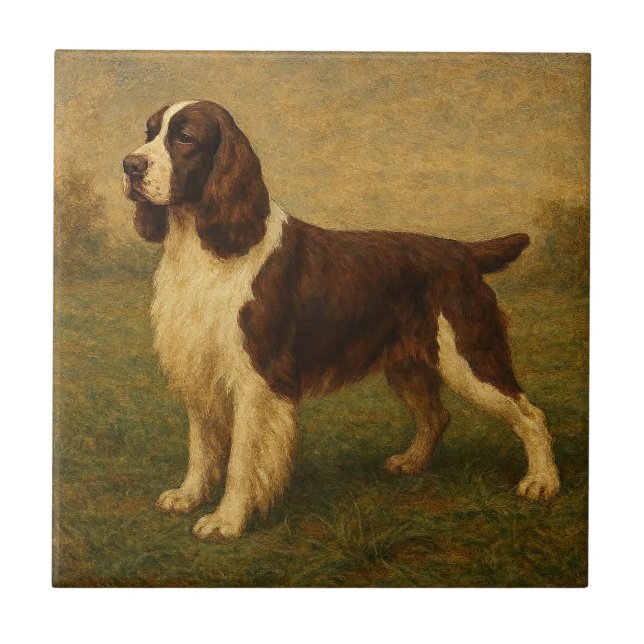Azulejo De Cerâmica Springer Spaniel Inglês (Frente)