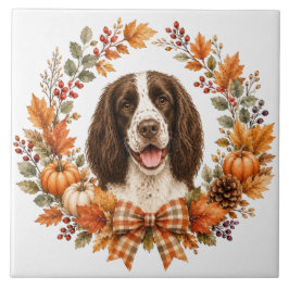 Azulejo De Cerâmica Springer Spaniel Outono