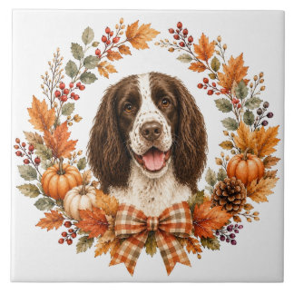 Azulejo De Cerâmica Springer Spaniel Outono