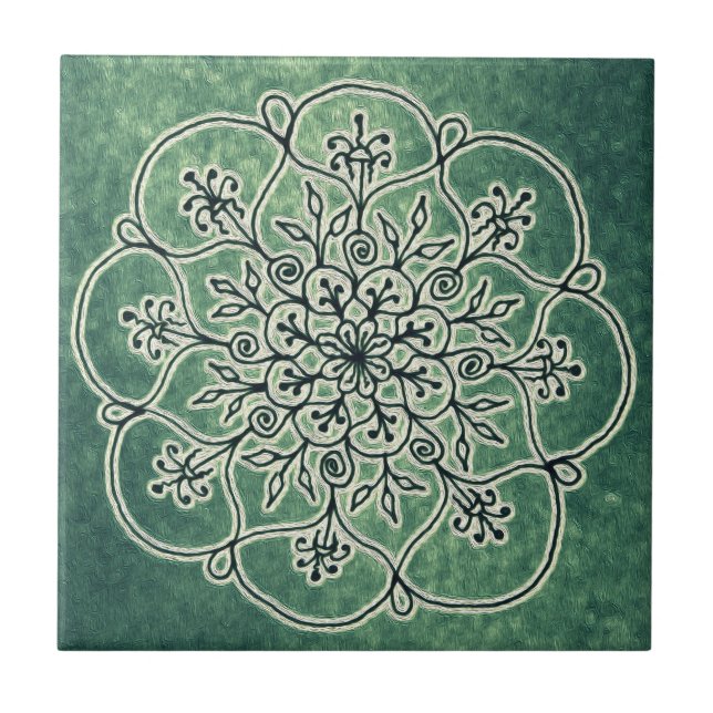 Azulejo De Cerâmica Sprite de madeira - musgo (Frente)