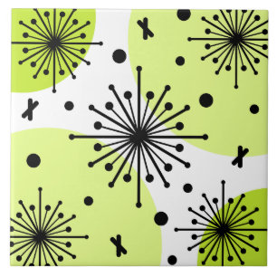 Azulejo De Cerâmica Sputnik Starbursts Chartreuse
