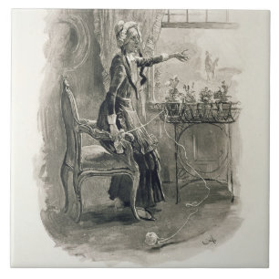 Azulejo De Cerâmica Sra. Betsy Trotwood, 'de Charles Dickens: Um Gossi