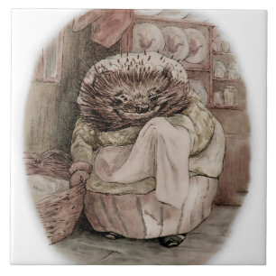 Azulejo De Cerâmica "Sra. Tiggy-Winkle the Hedgehog", por Beatrix Pott