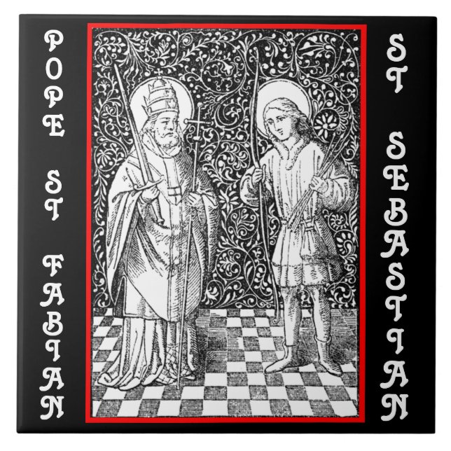 Azulejo De Cerâmica SS. Fabian & Sebastian (BG 01) (Frente)