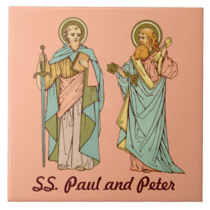 Azulejo De Cerâmica SS. Paul e Peter, Apóstolos (RLS 13 e 14)
