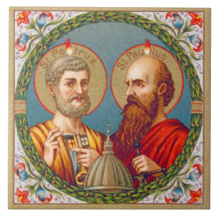 Azulejo De Cerâmica SS. Pedro e Paulo, Apóstolos (JMAS 01)