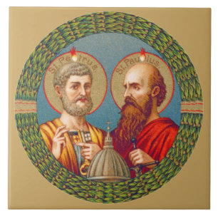Azulejo De Cerâmica SS. Pedro e Paulo, Apóstolos (JMAS 01)