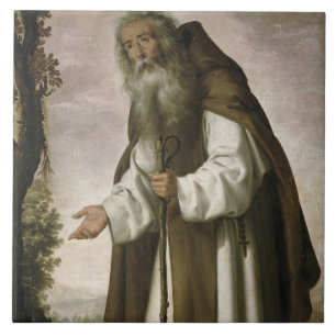 Azulejo De Cerâmica St Anthony Dispirited, 1640 (o óleo em canvas)