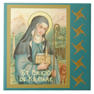 Azulejo De Cerâmica St. Brígida da Irlanda (M 014)