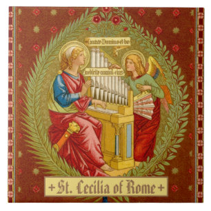 Azulejo De Cerâmica St. Cecília de Roma (SNV 36)