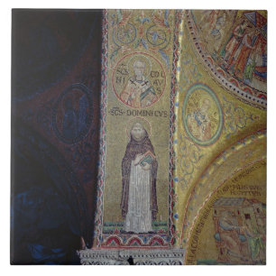 Azulejo De Cerâmica St Dominic e São Nicolau, mosaico no vestíbulo