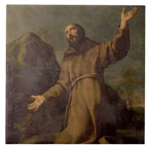 Azulejo De Cerâmica St Francis que recebe os Stigmata