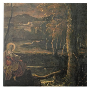 Azulejo De Cerâmica St Mary de Egipto na região selvagem