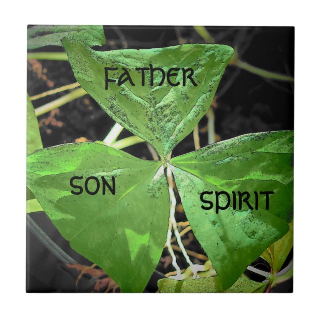 Azulejo De Cerâmica St Patrick usou um trevo (Frente)