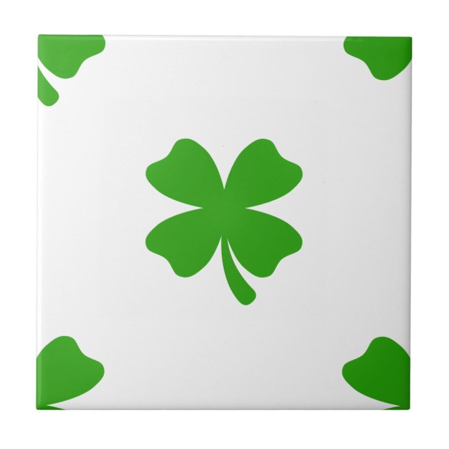 Azulejo De Cerâmica st patricks clover emoji (Frente)