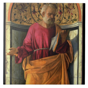 Azulejo De Cerâmica St Peter (tempera em canvas)