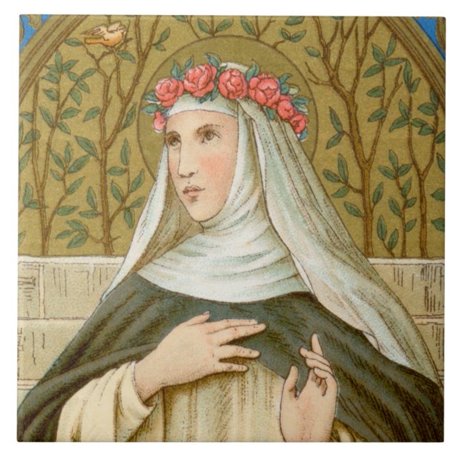 Azulejo De Cerâmica St. Rosa de Lima (BK 020) (Frente)