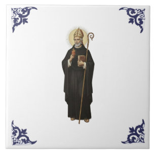 Azulejo De Cerâmica St Santo Agostinho Religioso Cristão