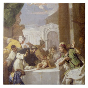 Azulejo De Cerâmica St. Vincent Ferrer que executa um milagre
