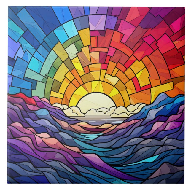 Azulejo De Cerâmica  Stained Glass  (Frente)