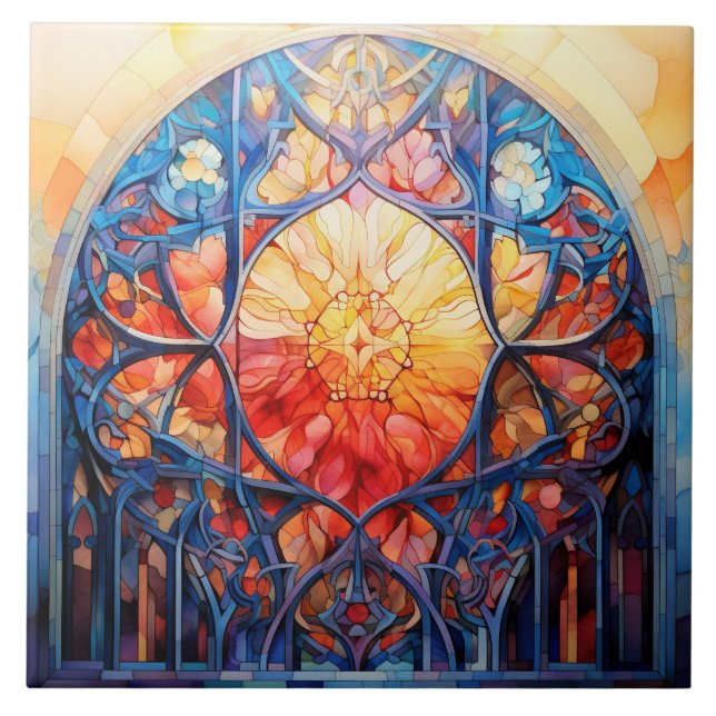 Azulejo De Cerâmica Stained Glass  (Frente)