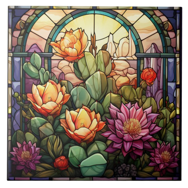 Azulejo De Cerâmica  Stained Glass  (Frente)