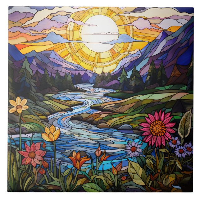 Azulejo De Cerâmica Stained Glass  (Frente)