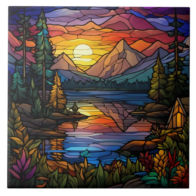 Azulejo De Cerâmica Stained Glass  (Frente)