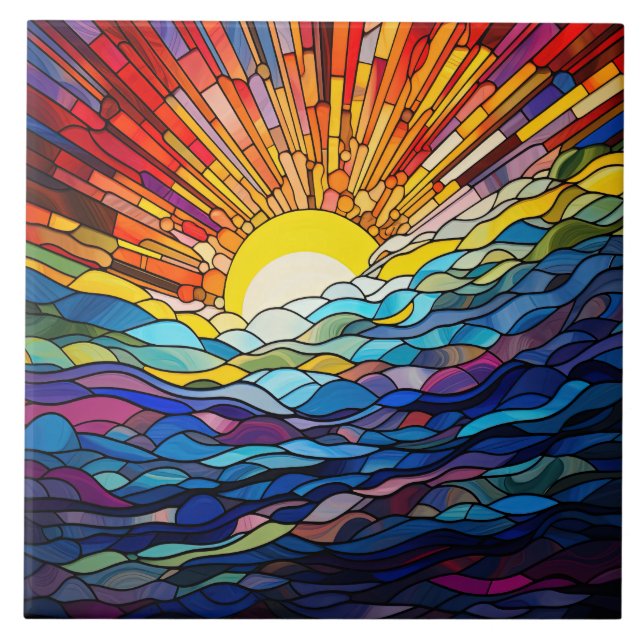 Azulejo De Cerâmica  Stained Glass  (Frente)