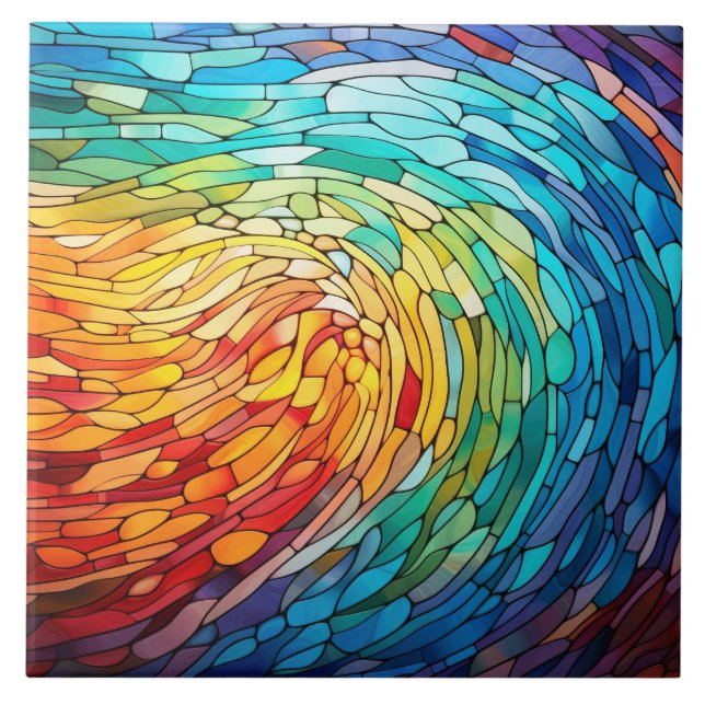 Azulejo De Cerâmica  Stained Glass  (Frente)