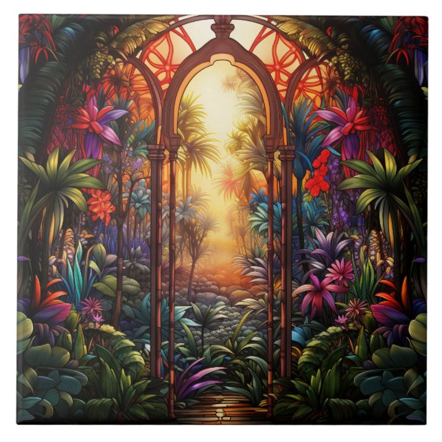 Azulejo De Cerâmica Stained Glass  (Frente)