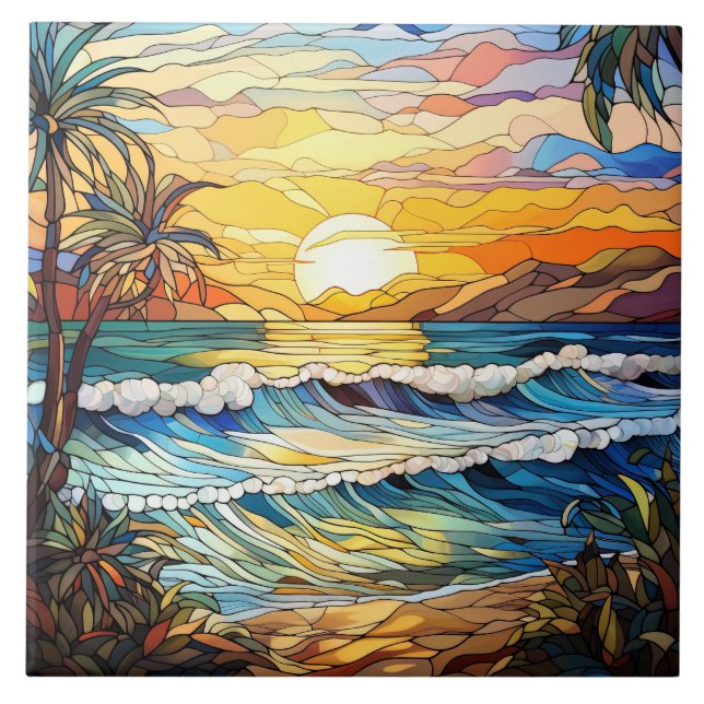 Azulejo De Cerâmica Stained Glass  (Frente)