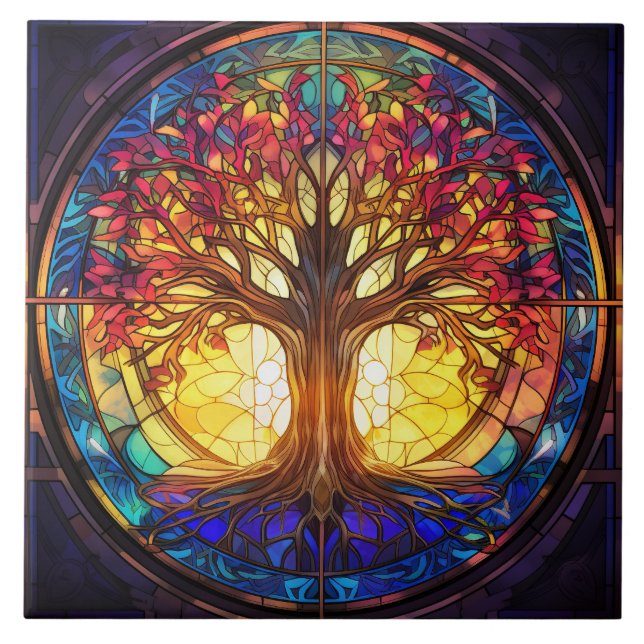 Azulejo De Cerâmica Stained Glass  (Frente)