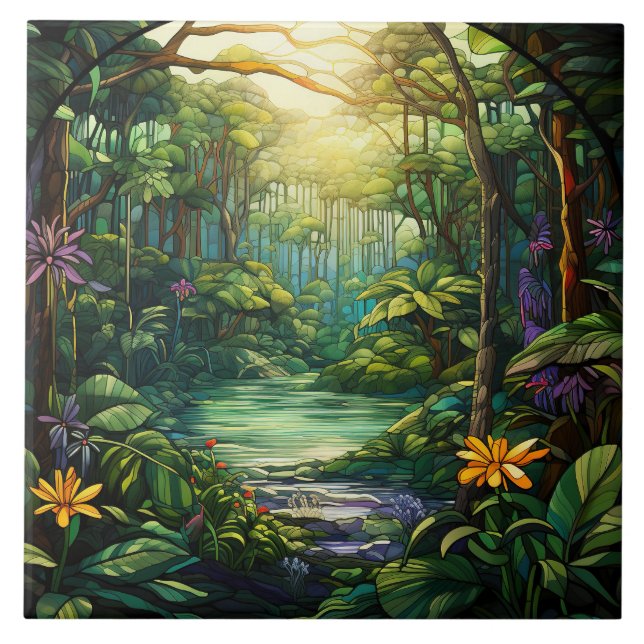 Azulejo De Cerâmica Stained Glass  (Frente)