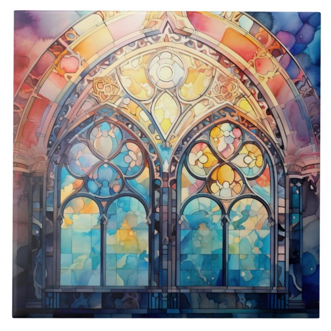 Azulejo De Cerâmica Stained Glass  (Frente)