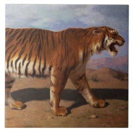 Azulejo De Cerâmica Stalking Tiger (por Rosa Bonheur)