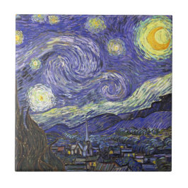Azulejo De Cerâmica Starry Night por Vincent van Gogh