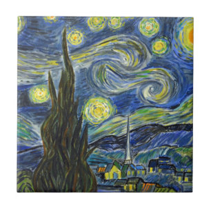 Azulejo De Cerâmica Starry Night, Van Gogh