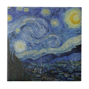 Azulejo De Cerâmica Starry Night Vincent van Gogh